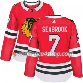 Adidas Maillot de Hockey Chicago Blackhawks Brent Seabrook 7 2017-2018 Rouge Authentic - Femme